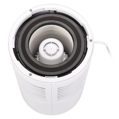 White 18" Energy Star Air Purifier with HEPA Filter and UV-C