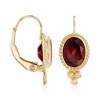 Ross-Simons 1.60 ct. t.w. Garnet Twist-Edge Earrings in 14kt Yellow Gold - 3 of 4