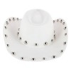 CTM Women's Western Ball Studded Trim Cowboy Hat - 4 of 4