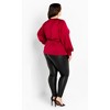 Women's Plus Size Opulent Top - cherry | CITY CHIC - 4 of 4