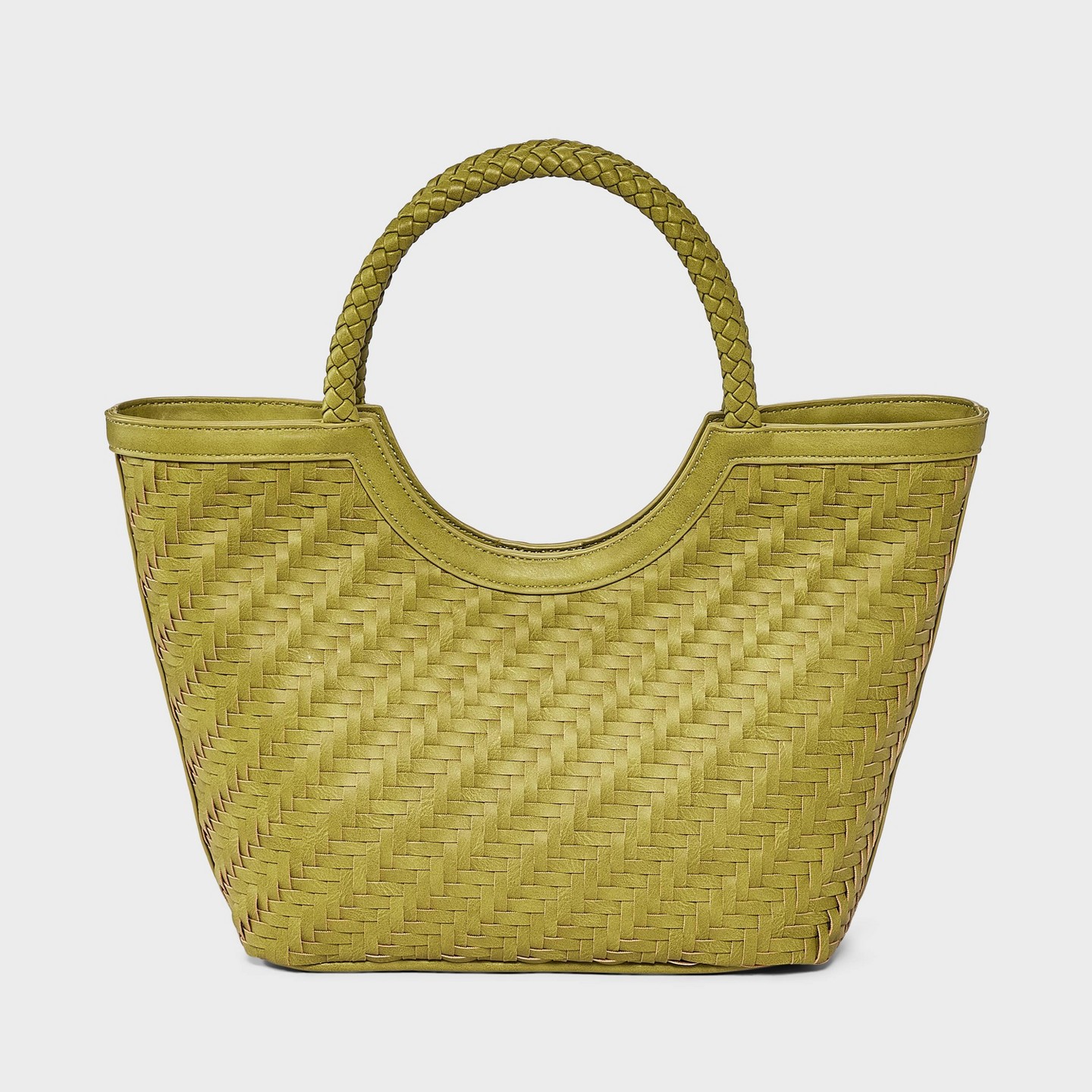 Сумка A New Day Faux Nubuck Mini Woven, цвет: Зелёный — фото 1