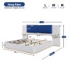 Christopher Knight Home Canary Modern Upholstered Platform Bed with Side Storage Shelves - 3 of 4