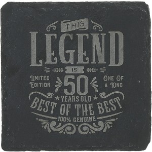Pavilion Gift Company - 50 Years - 4" Slate Coaster - Coasters - 1 of 4