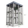 Kumasinova 62.6"/70.5" Outdoor Catio Enclosure with UVproof Roof ,Large Cat House with 6/5 Platforms&2 Nap Rooms,Cat Playpen Shelter for Multiple Cats - 2 of 4