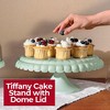 Guzzini Tiffany 11.8" Footed Cake Stand with Dome Lid - Sage Green, Multi-Purpose & BPA-Free - 2 of 4