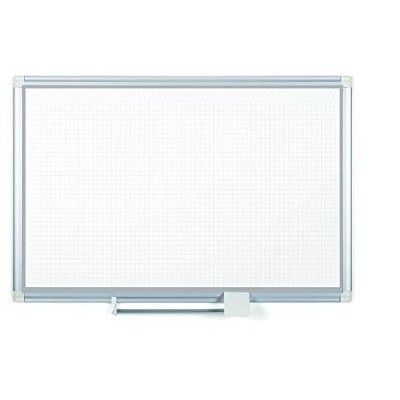 MasterVision Magnetic Steel Dry-Erase Planning Board with Accessory Kit General Format Grid Aluminum Frame 24 Inches x 36 Inches