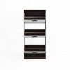 MAYEERTY Shoe Storage Cabinet with 3 White Panel Flip Drawers, Freestanding Organizer for Entryway, Narrow Rack - 4 of 4