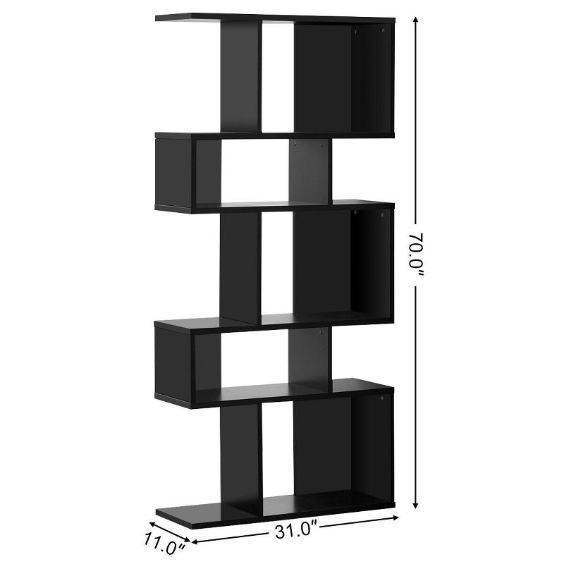 Costway 5 Cubes Ladder Shelf Freestanding Corner Bookshelf Display Rack Bookcase, 5 of 11
