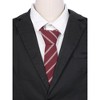 INSPIRE CHIC Men's Stripe Cotton Blend Hand-Knotted Skinny Neckties - 4 of 4