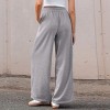 Women's Grey Drawstring Waist Wide Leg Jersey Pants - Cupshe - 4 of 4