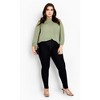 CITY CHIC | Women's Plus Size  Lace Angel Elbow Sleeve Top - sage - 16W - 3 of 4