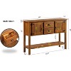 48'' Sideboard Console Table with 2 Drawers and Cabinets and Bottom Shelf,  Wood, Buffet Cabinet Sofa Table for Kitchen Dining Room - 2 of 4