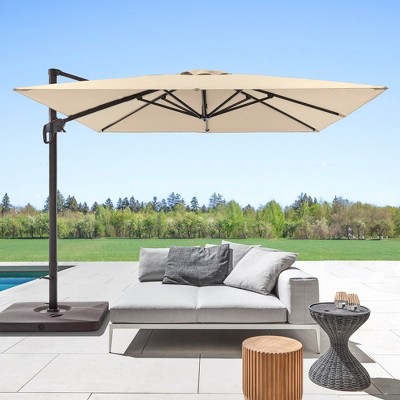 10x10ft Cantilever Patio Umbrella With 270g Fade-resistant Fabric ...