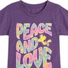 Girls' - Peanuts - Peace & Love Woodstock Fitted Short Sleeve Graphic T-Shirt - 2 of 4