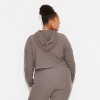 Women's Cropped Zip-Up Ribbed Hoodie Sweatshirt - Wild Fable™ - image 3 of 3