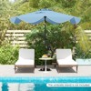 Tangkula 9 FT Patio Umbrella Outdoor Double Top Umbrella with Ruffled Edges Push Button Tilt Crank 8 Ribs Fade-resistant Market Umbrella Beige/Navy - 3 of 4