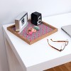 Little Arrow Design Co watercolor hearts on stripes Square Bamboo Tray - Deny Designs - 2 of 2