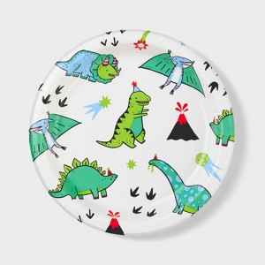 20ct 8.5" Disposable Dinosaur Dinner Plates - Spritz™ - 1 of 3