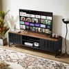 63 Inch Mid Century Modern TV Stand with Slatted Grille Striped Doors, TV Stand with Storage, Entertainment Center for Living Room Bedroom - 4 of 4