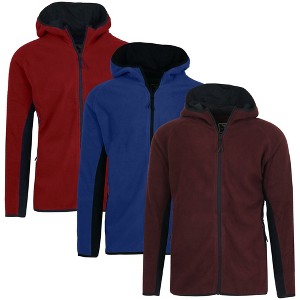 Galaxy Q-Active Men's Polar Fleece Tech Zip Hoodie-3 Pack - 1 of 1