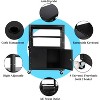Av Cart with Lockable Cabinet, Height Adjustable 24-42", Non-Slip Mat, 100 Lbs Capacity - 4 of 4