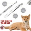 Tick Remover Tool Kit, Tick Tweezers + Remover Tick Key, Quick & Safe Tick Twister Removal Tools for Dogs Cats Humans - 3 of 4
