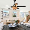 Bella Depot 52" Farmhouse Black Gold Ceiling Fan with Light and Remote 6-speed Rustic Caged Ceiling Fan - 3 of 4