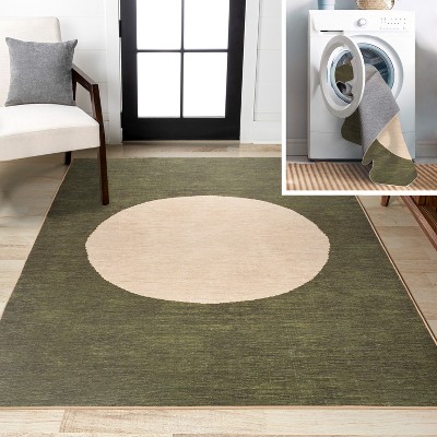 JONATHAN Y Cirkel Minimalist Geometric Dot Machine-Washable Area Rug