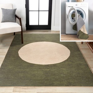 JONATHAN Y Cirkel Minimalist Geometric Dot Machine-Washable Area Rug - 1 of 4