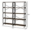 5-Tier Industrial Bookshelf with Open Shelves and X-Bar Frame, Heavy Duty Storage Rack for Office or Living Room-3irtyhousy - 4 of 4