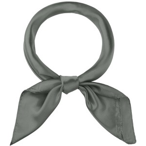 INSPIRE CHIC Women's Solid Color Satin Large Square Scarf Neckerchief Bandanas 35"x35" - 1 of 4