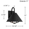 360 Lighting Cartwright 11" High Farmhouse Rustic Outdoor Wall Barn Light Fixture Mount Porch House Exterior Outside Set of 2 Weatherproof Black - 4 of 4