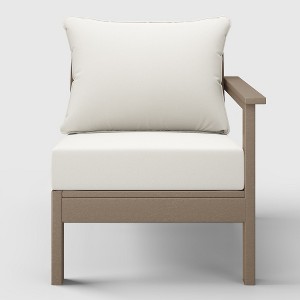 WestinTrends  Avalon Outdoor Patio HDPE Right Arm Facing Sectional Corner Club Chair with Patio Cushions - 1 of 4
