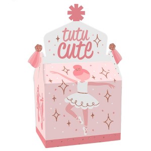 Big Dot of Happiness Tutu Cute Ballerina - Treat Box Party Favors - Ballet Birthday Party or Baby Shower Goodie Gable Boxes - Set of 12 - 1 of 4