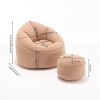 NicBex Bean Bag Chair,Beanbag Chair with Footrest,Adult Lounge Sofa with Padded Foam Padding,Comfy Chair for Living Room Bedroom - 3 of 4