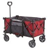 Gorilla Carts 7 Cubic Feet Foldable Collapsible Durable All Terrain Utility Pull Beach Wagon with Oversized Bed and Built In Cup Holders, Red - image 2 of 4