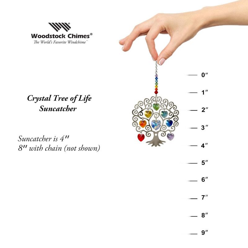 Woodstock Crystal Suncatchers, Crystal Tree of Life, Crystal Wind Chimes For Inside, Office, Kitchen, Living Room Décor, 4"L, 5 of 8