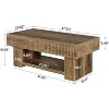 Lantine Farmhouse Coffee Table with Storage, 47-Inch Wood Center Table for Living Room - 3 of 4