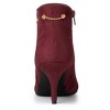 Allegra K Women's Pointed Toe Side Zip Stiletto Heel Ankle Booties - 3 of 4
