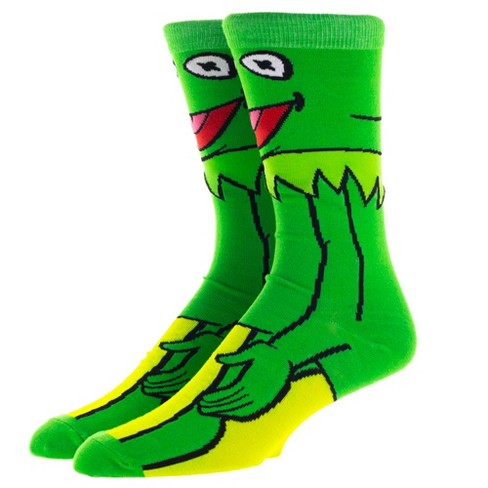 Disney Muppets Kermit The Frog 360 Character Crew Socks For Men : Target