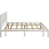 Streamdale Platform Bed Frame with Headboard, Wood Slat Support, No Box Spring Needed, Queen, White - 4 of 4