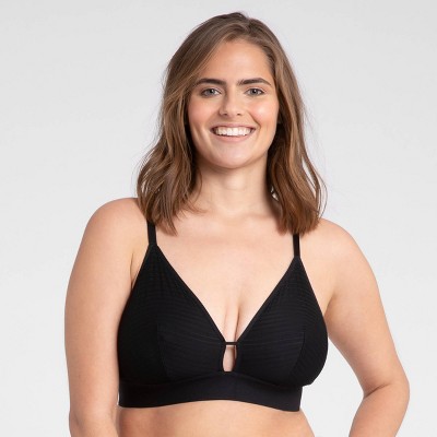 All.You.LIVELY Women's No Wire Push-Up Bra - Jet Black 36DDD