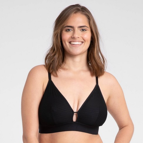 All.you. Lively Women's Busty Stripe Mesh Bralette - Jet Black Size 3 :  Target