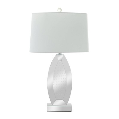 28. 75" Glam Glass Table Lamp Silver - Olivia & May