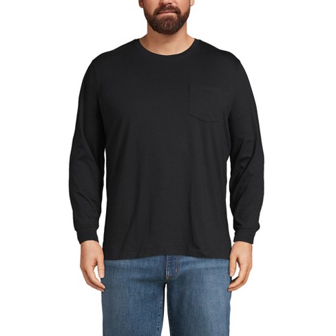 Lands' End Men's Big Super-t Long Sleeve T-shirt With Pocket - 4x Big ...