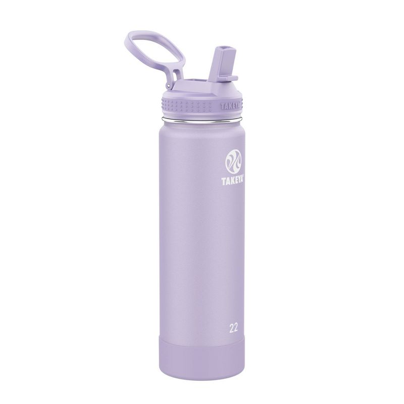 Takeya 22oz Actives Insulated Stainless Steel Water Bottle with Straw Lid, 1 of 7