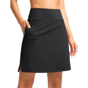 FIONECA Skorts for Woman with Pockets High Waisted Golf Tennis Skirts Knee Length Long Skort for Women Dressy Casual - 1 of 4