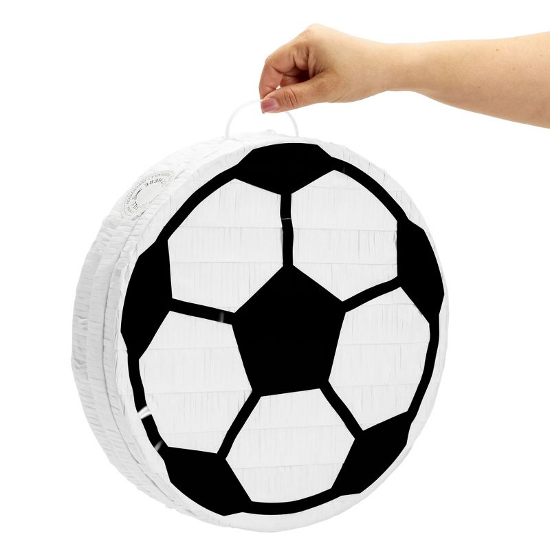Blue Panda Soccer Ball Pinata for Sports Themed Birthday Party Decorations, Small, 12.6 x 3.0 x 12.6 In, 3 of 9