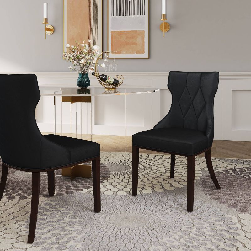 Set of 2 Reine Velvet Dining Chairs - Manhattan Comfort, 3 of 7