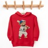 The Juniper Shop Watercolor Baseball Bear Toddler Hoodie - 2 of 4